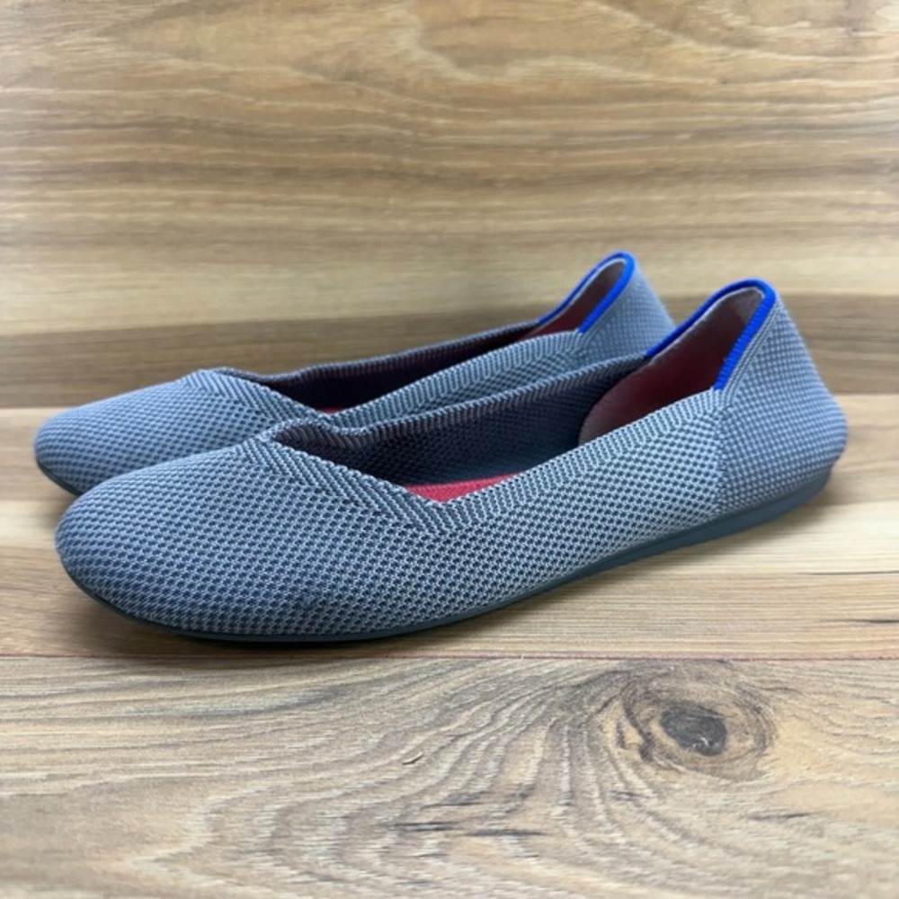 Rothys Flats 8 Gray Classic Round Toe Comfort‎ Light Weight Ballet Flat
